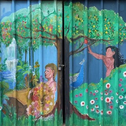 Painting of the Garden of Eden by youth and women of Deepdene. 2022-23
