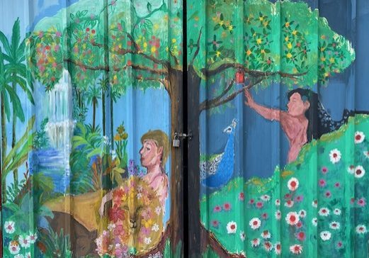 Painting of the Garden of Eden by youth and women of Deepdene. 2022-23